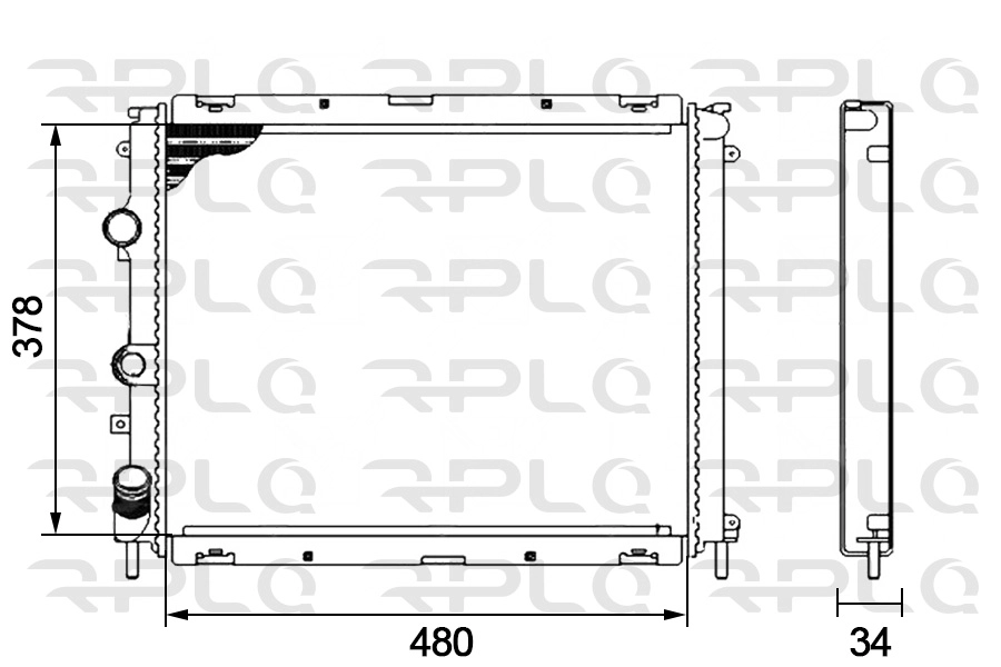 Radiator, engine cooling (APRARE5012)