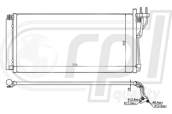 Condenser, air conditioning (APCDHY5031)