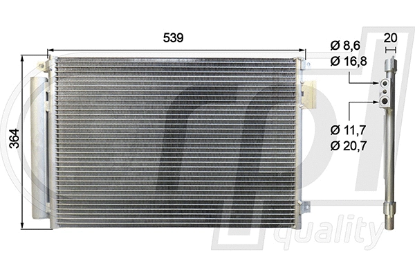 Condenser, air conditioning (APCDFT5073)