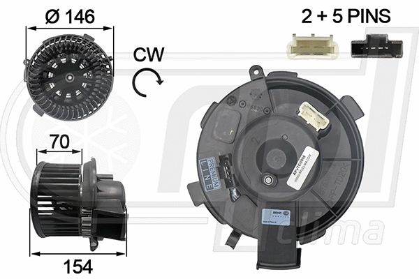 Electric Motor, interior blower (APVTCI0006)