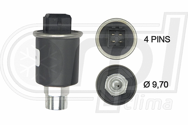 Pressure Switch, air conditioning (APPRVW0009)