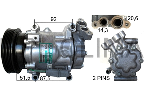 Compressor, air conditioning (APCORE0083)