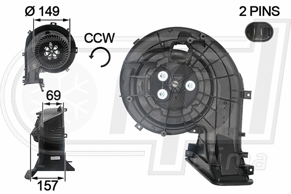 Electric Motor, interior blower (APVTOP0013)