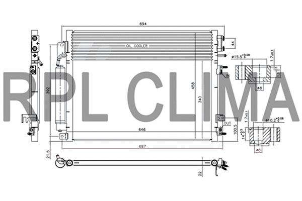 Condenser, air conditioning (APCDCH5041)