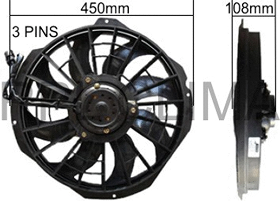 Fan, engine cooling (APELBW0002)