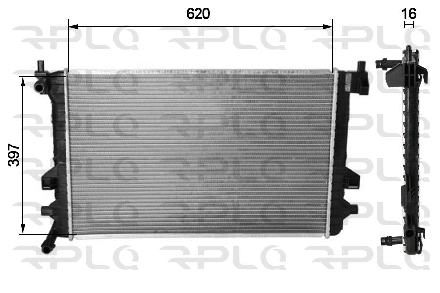 Radiator, engine cooling (APRAVW5002)