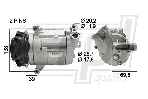 Compressor, air conditioning (APCODW5032)