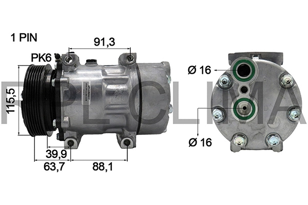 Compressor, air conditioning (APCORE0017)