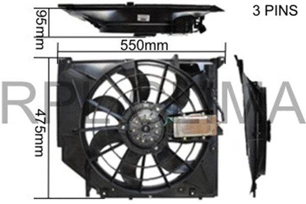 Fan, engine cooling (APELBW0005)
