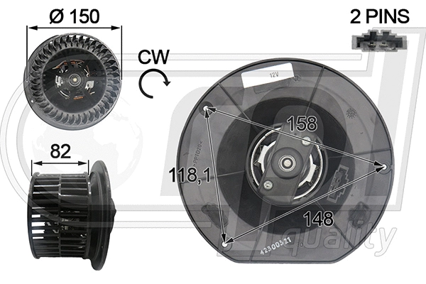 Electric Motor, interior blower (APVTFD5006)