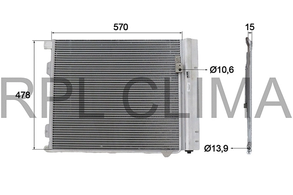 Condenser, air conditioning (APCDMN0010)