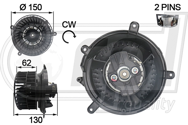 Electric Motor, interior blower (APVTMB5010)