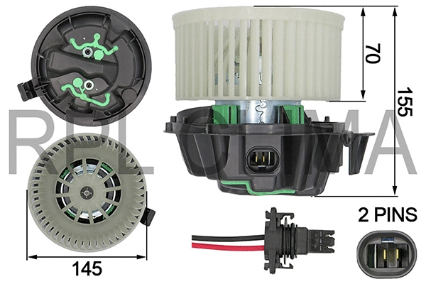 Electric Motor, interior blower (APVTRE0021)