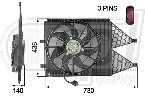 Fan, engine cooling (APELVW5073)