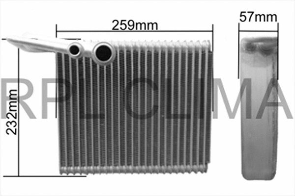 Evaporator, air conditioning (APEVVO0016)