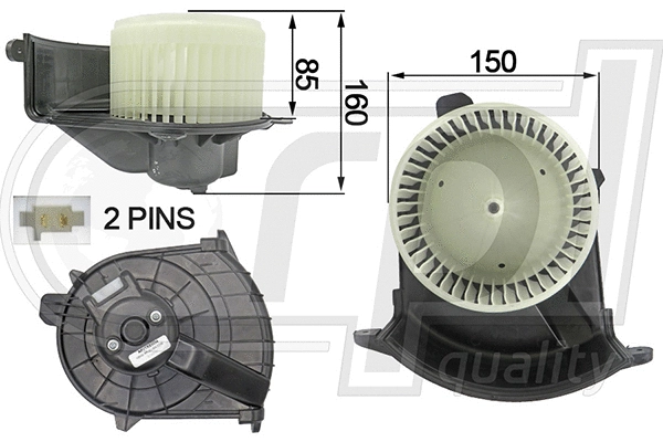 Electric Motor, interior blower (APVTRE5034)