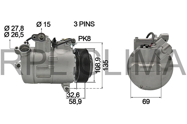 Compressor, air conditioning (APCOBW0072)
