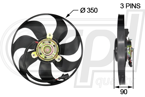 Fan, engine cooling (APELVW5020)