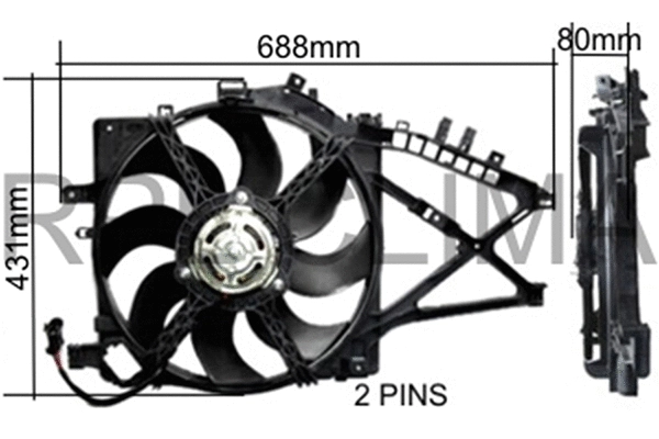 Fan, engine cooling (APELOP0044)