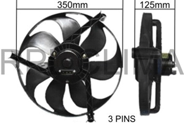Fan, engine cooling (APELVW0007)