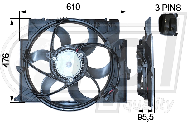 Fan, engine cooling (APELBW5017)