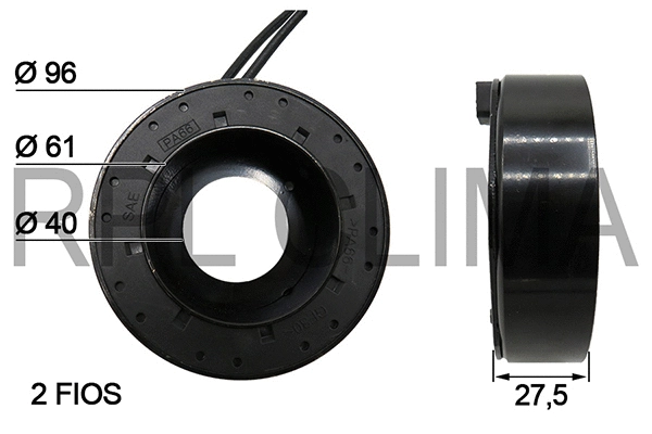 Coil, magnetic-clutch compressor (APBOND0004)