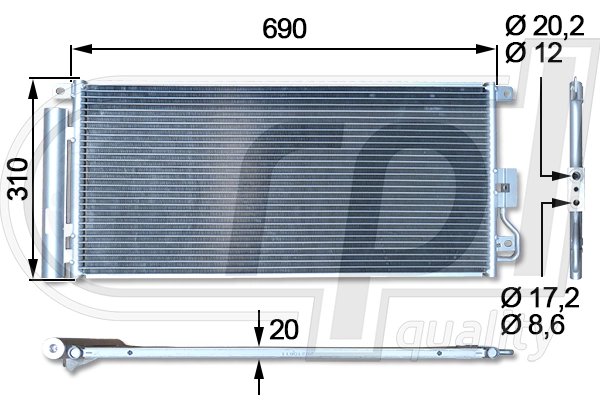 Condenser, air conditioning (APCDOP5054)