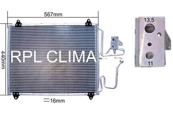 Condenser, air conditioning (APCDRE0035)