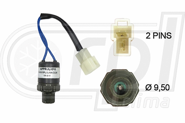 Pressure Switch, air conditioning (APPRUL0010)