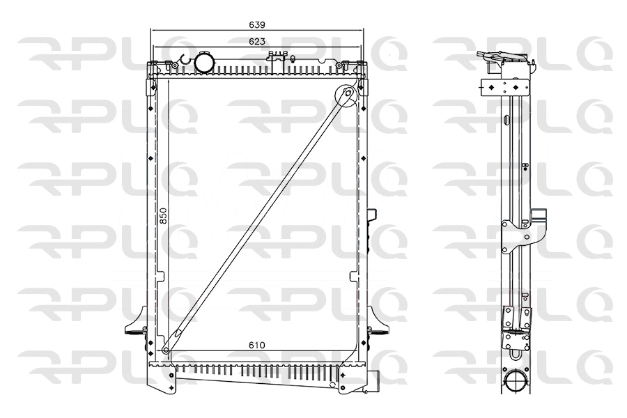 Radiator, engine cooling (APRADF5001)
