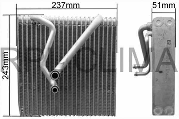 Evaporator, air conditioning (APEVVW0009)