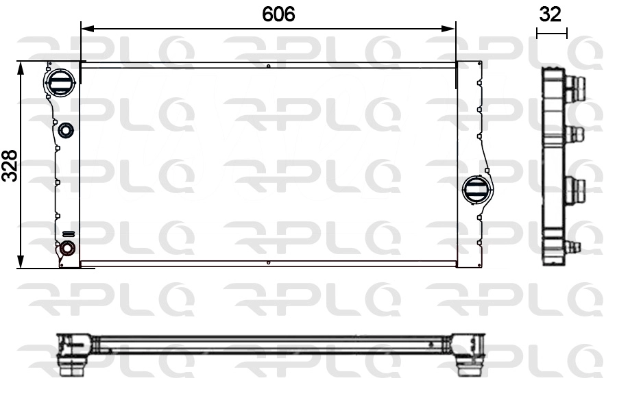 Radiator, engine cooling (APRABW5008)