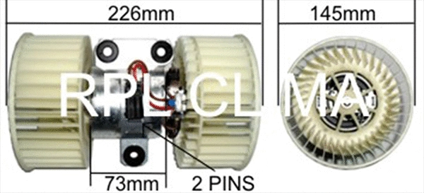 Electric Motor, interior blower (APVTBW0008)