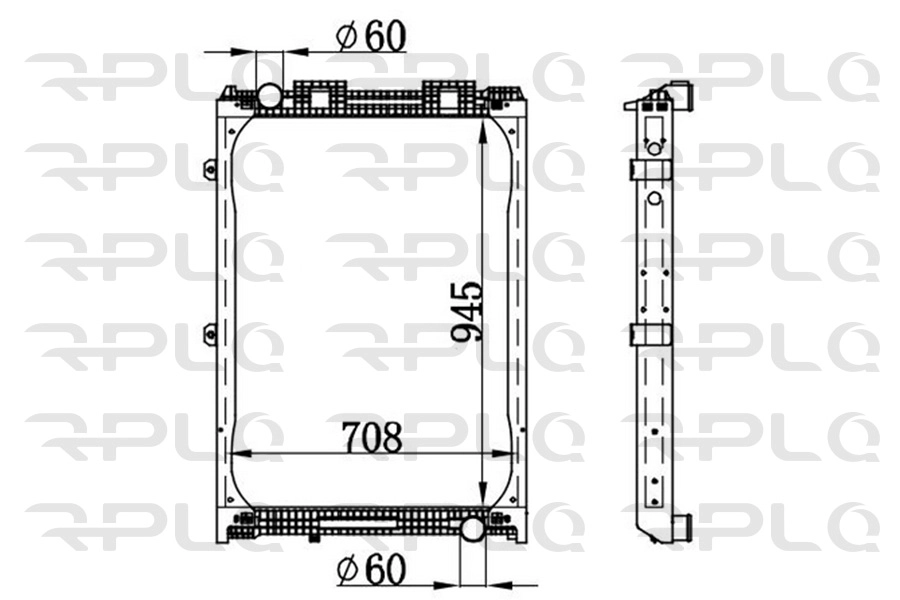 Radiator, engine cooling (APRAMN5013)