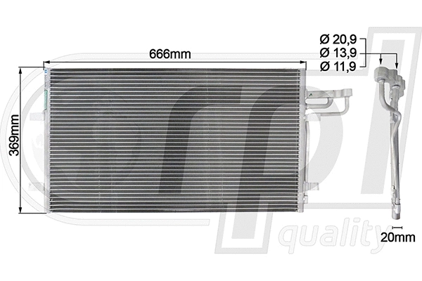Condenser, air conditioning (APCDFD5034)