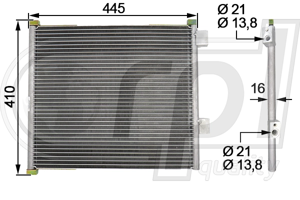 Condenser, air conditioning (APCDFD5014)