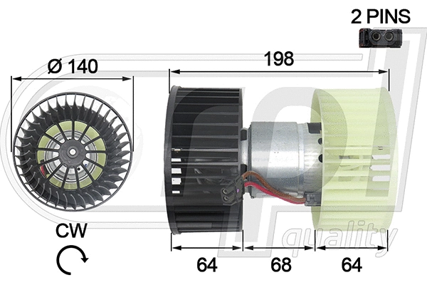 Electric Motor, interior blower (APVTBW5010)
