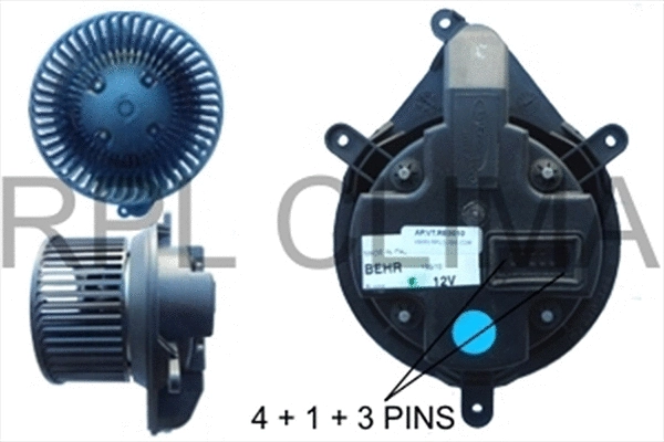 Electric Motor, interior blower (APVTRE0010)
