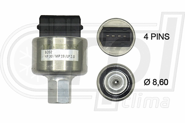 Pressure Switch, air conditioning (APPROP0004)