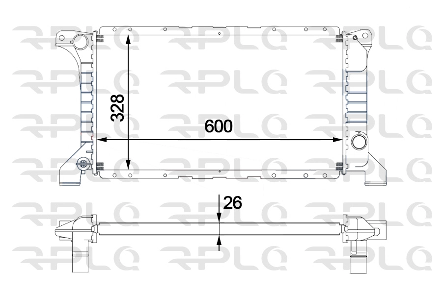 Radiator, engine cooling (APRAFD5014)