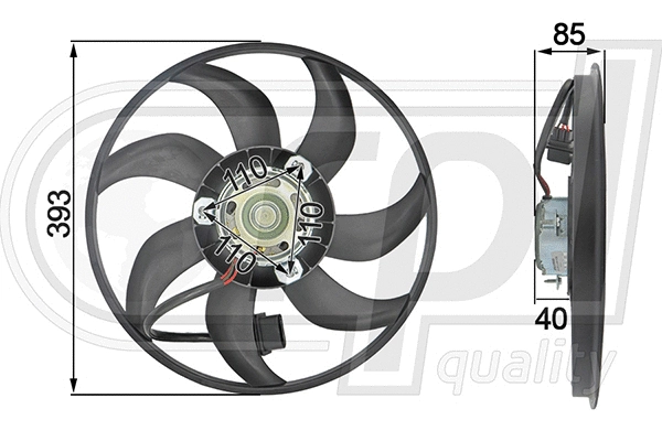 Fan, engine cooling (APELVW5025)