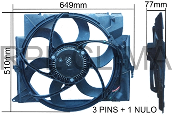 Fan, engine cooling (APELBW0017)