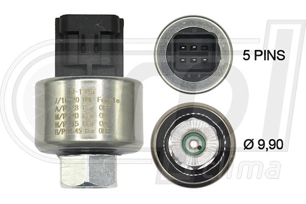 Pressure Switch, air conditioning (APPRFT0001)