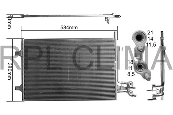 Condenser, air conditioning (APCDFD0040)