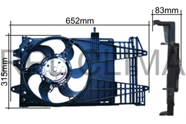 Fan, engine cooling (APELFT0020)