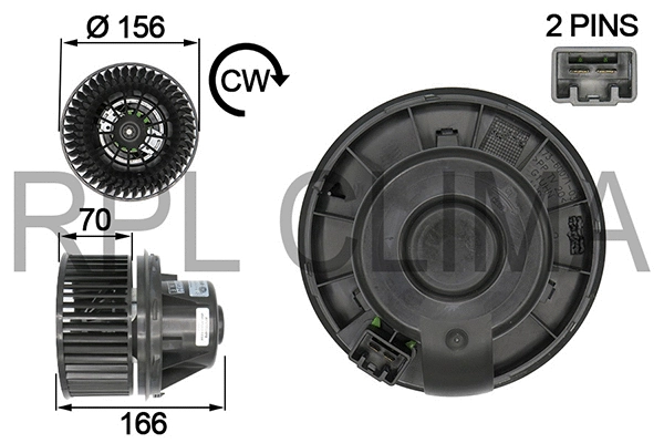 Electric Motor, interior blower (APVTFD0013)