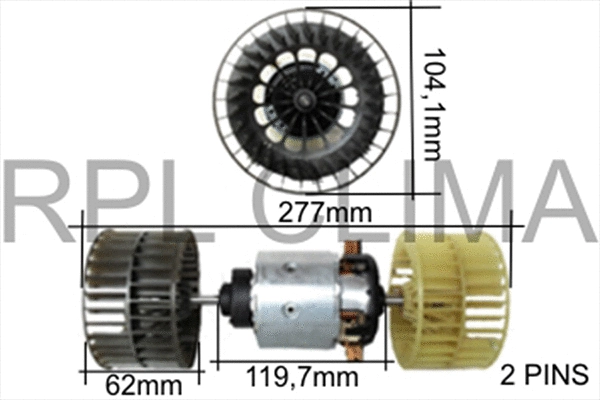 Electric Motor, interior blower (APVTMN0002)