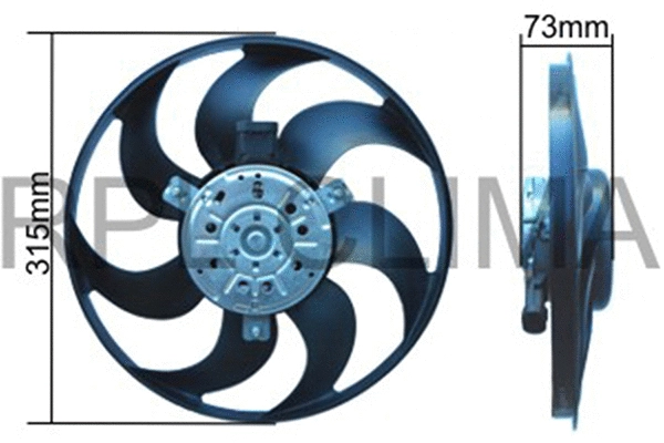 Fan, engine cooling (APELMB0031)