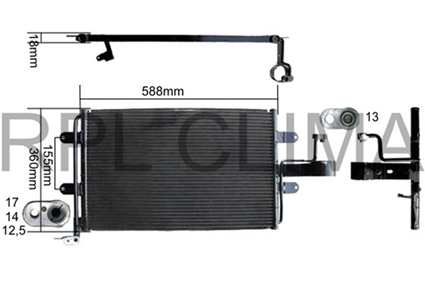 Condenser, air conditioning (APCDSE0008)