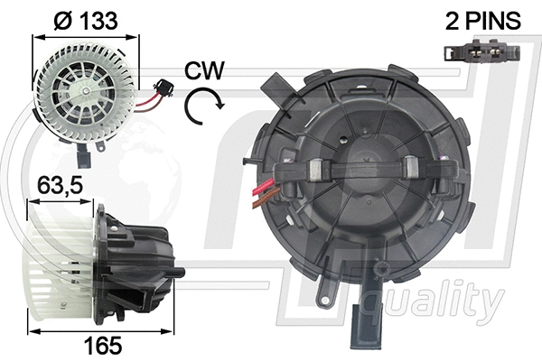 Electric Motor, interior blower (APVTAU5009)